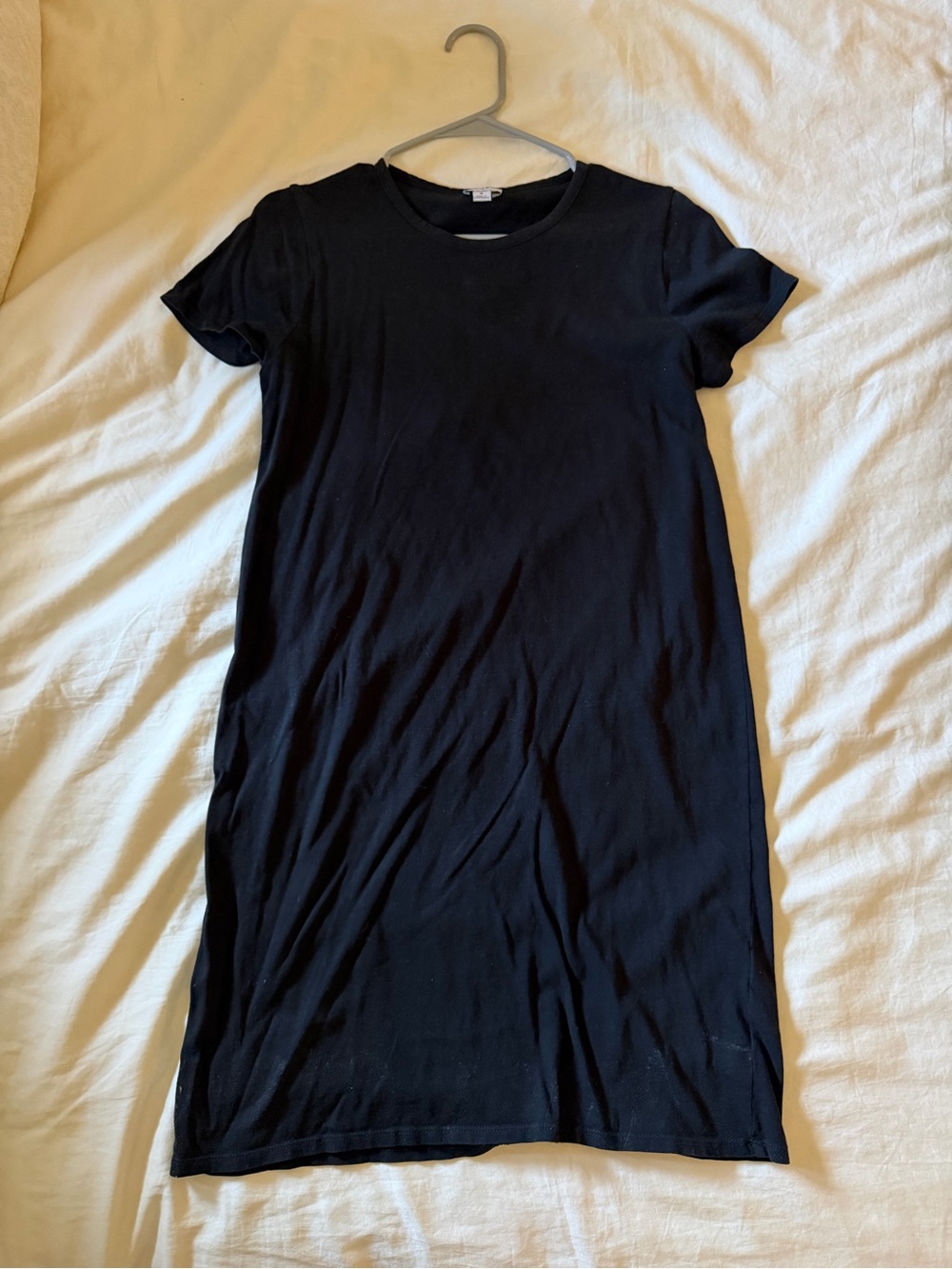 J. Crew Black Midi T-Shirt Dress